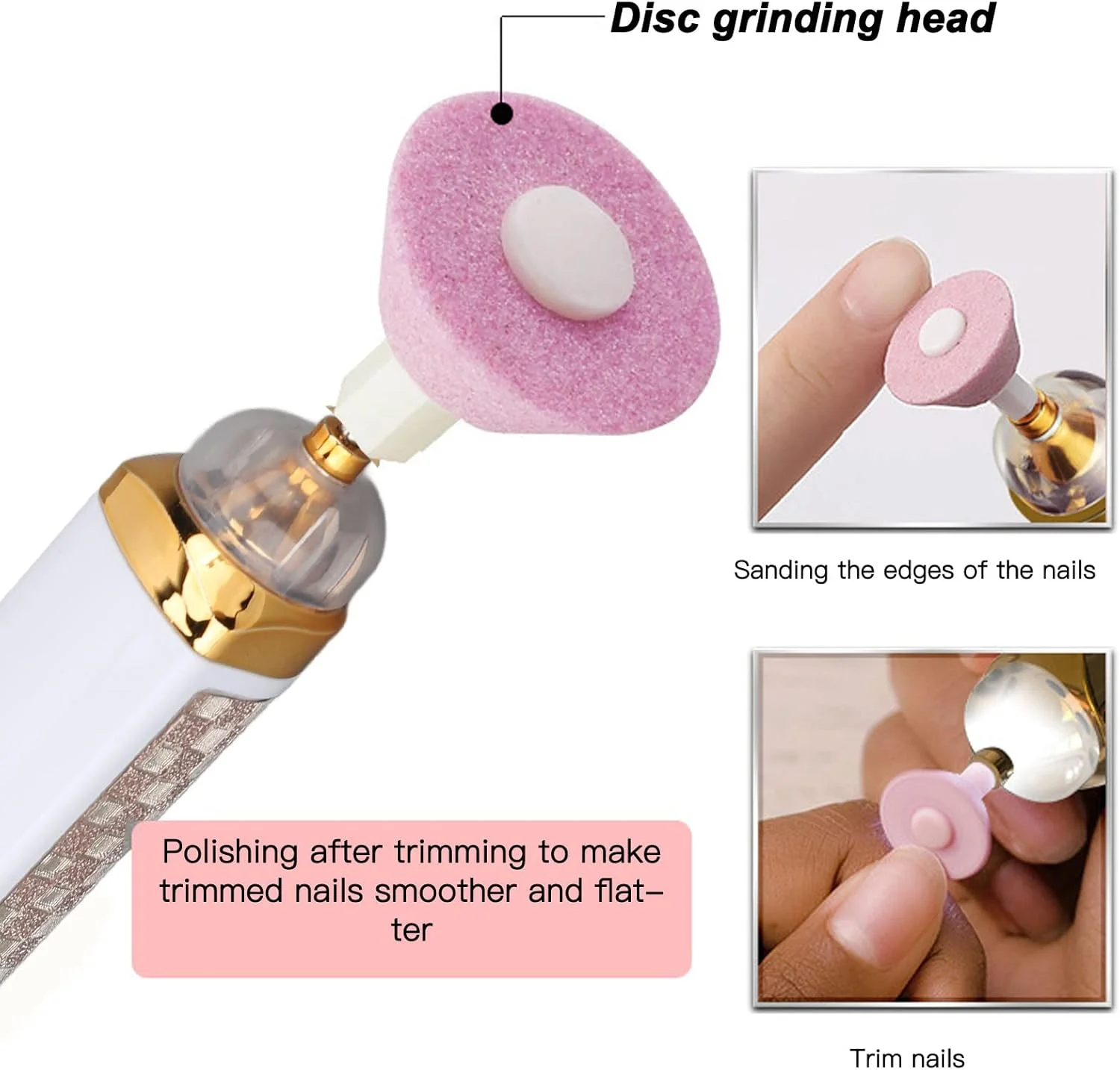 دستگاه سوهان ناخن برقی شارژی USB با 2 سرعت، کیت قابل حمل برای مانیکور و پدیکور، ابزار مراقبت از دست و پا، مناسب برای ساییدن، مرتب کردن، پولیش ناخن های دست و پا