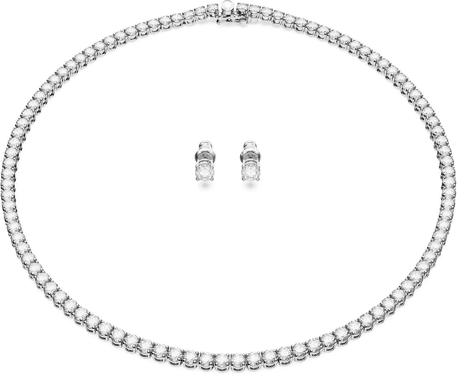 ست جواهرات سواروسکی، یک سایز، روکش رودیوم، زیرکونیا، کریستال ست جواهرات سواروسکی، یک سایز، روکش رودیوم، زیرکونیا، کریستال