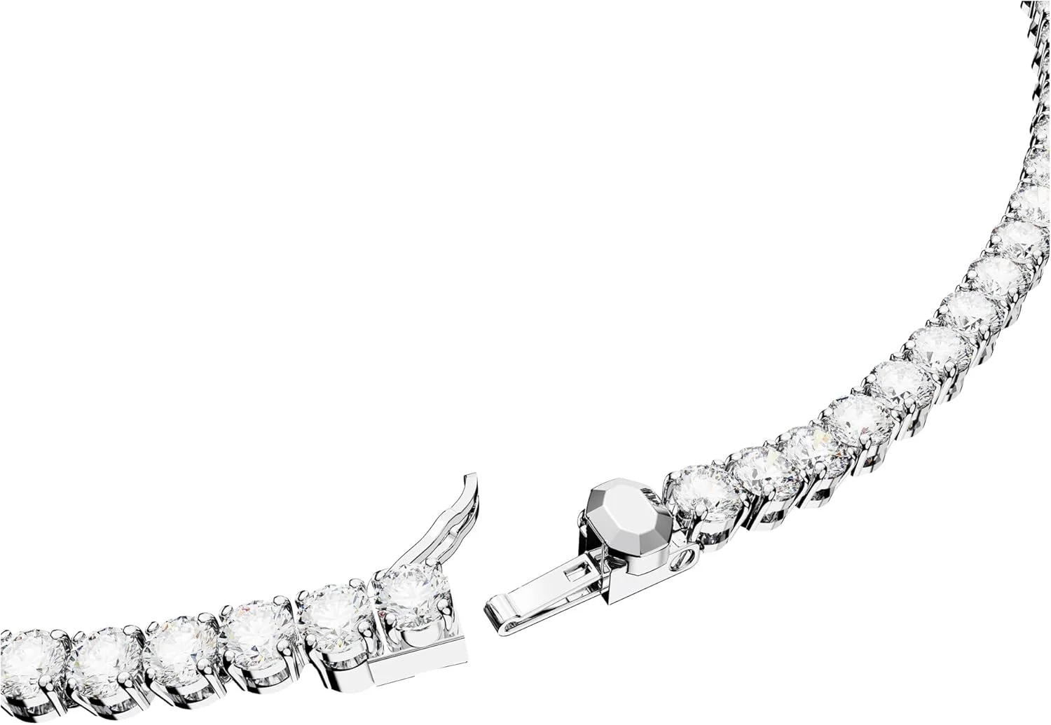 ست جواهرات سواروسکی، یک سایز، روکش رودیوم، زیرکونیا، کریستال