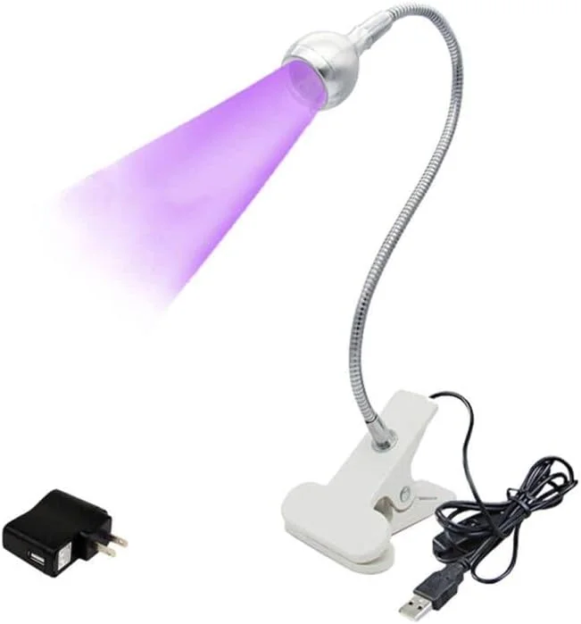 چراغ یو وی ال ای دی USB 3 وات برای خشک کردن چسب گوشی موبایل با گیره و آداپتور برق آمریکا، خشک کن ناخن یو وی ال ای دی برای ناخن های ژلی، چراغ انعطاف پذیر قابل حمل برای تعمیرات موبایل، اتصال و استفاده آسان نقره ای چراغ یو وی ال ای دی USB 3 وات برای خشک کردن چسب گوشی موبایل با گیره و آداپتور برق آمریکا، خشک کن ناخن یو وی ال ای دی برای ناخن های ژلی، چراغ انعطاف پذیر قابل حمل برای تعمیرات موبایل، اتصال و استفاده آسان نقره ای