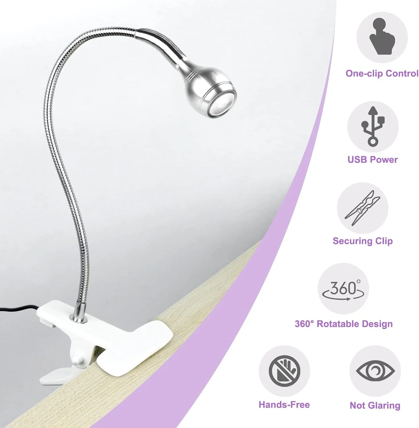 لامپ LED یو وی BIGTHREE، خشک کن ناخن، لامپ گردن غازی، لامپ فتوتراپی ناخن، چسب لاک ناخن، نور بنفش، چراغ خواب. با گیره و سوئیچ ورودی USB (نقره ای) لامپ LED یو وی BIGTHREE، خشک کن ناخن، لامپ گردن غازی، لامپ فتوتراپی ناخن، چسب لاک ناخن، نور بنفش، چراغ خواب. با گیره و سوئیچ ورودی USB (نقره ای)