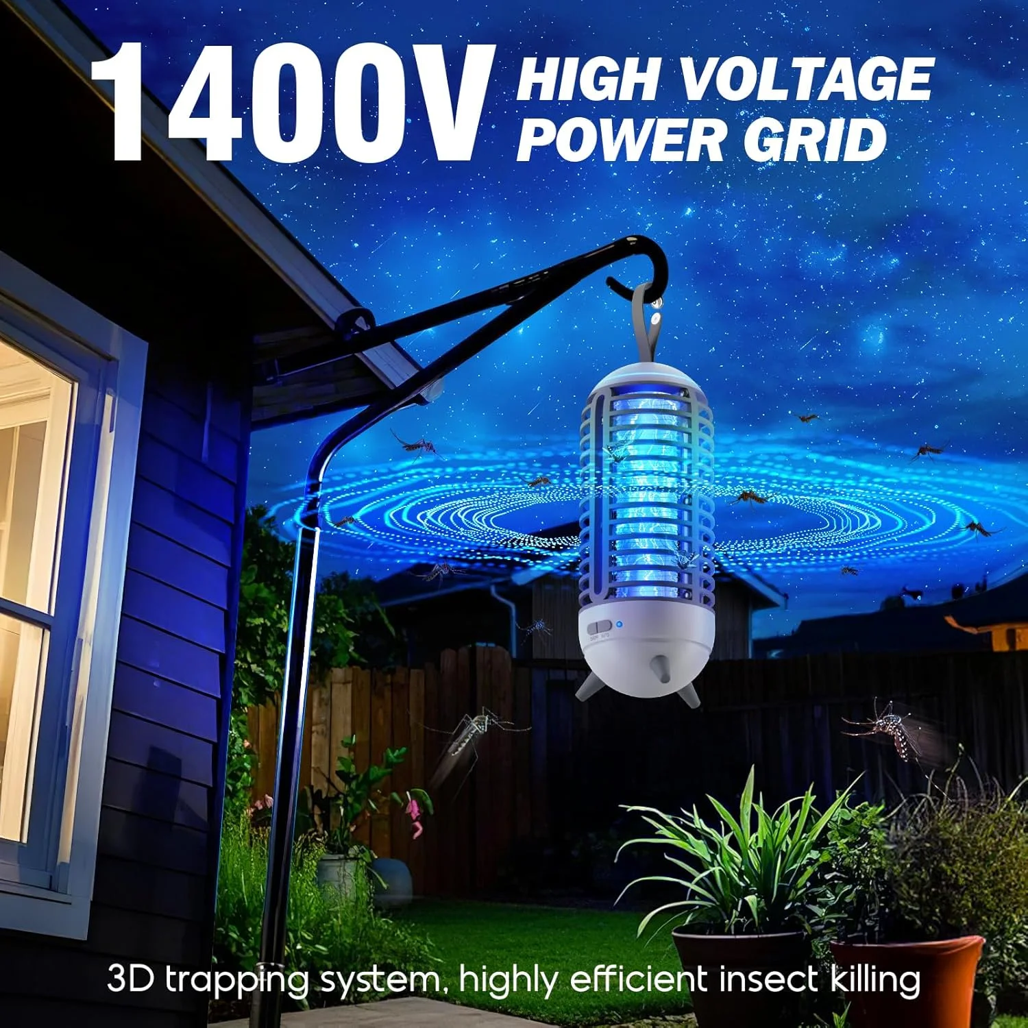 چراغ ضد پشه برقی، چراغ LED UV 2 در 1، 1400 ولت، قابل شارژ USB برای دفتر، اتاق خواب، آشپزخانه در فضای داخلی و خارجی چراغ ضد پشه برقی، چراغ LED UV 2 در 1، 1400 ولت، قابل شارژ USB برای دفتر، اتاق خواب، آشپزخانه در فضای داخلی و خارجی