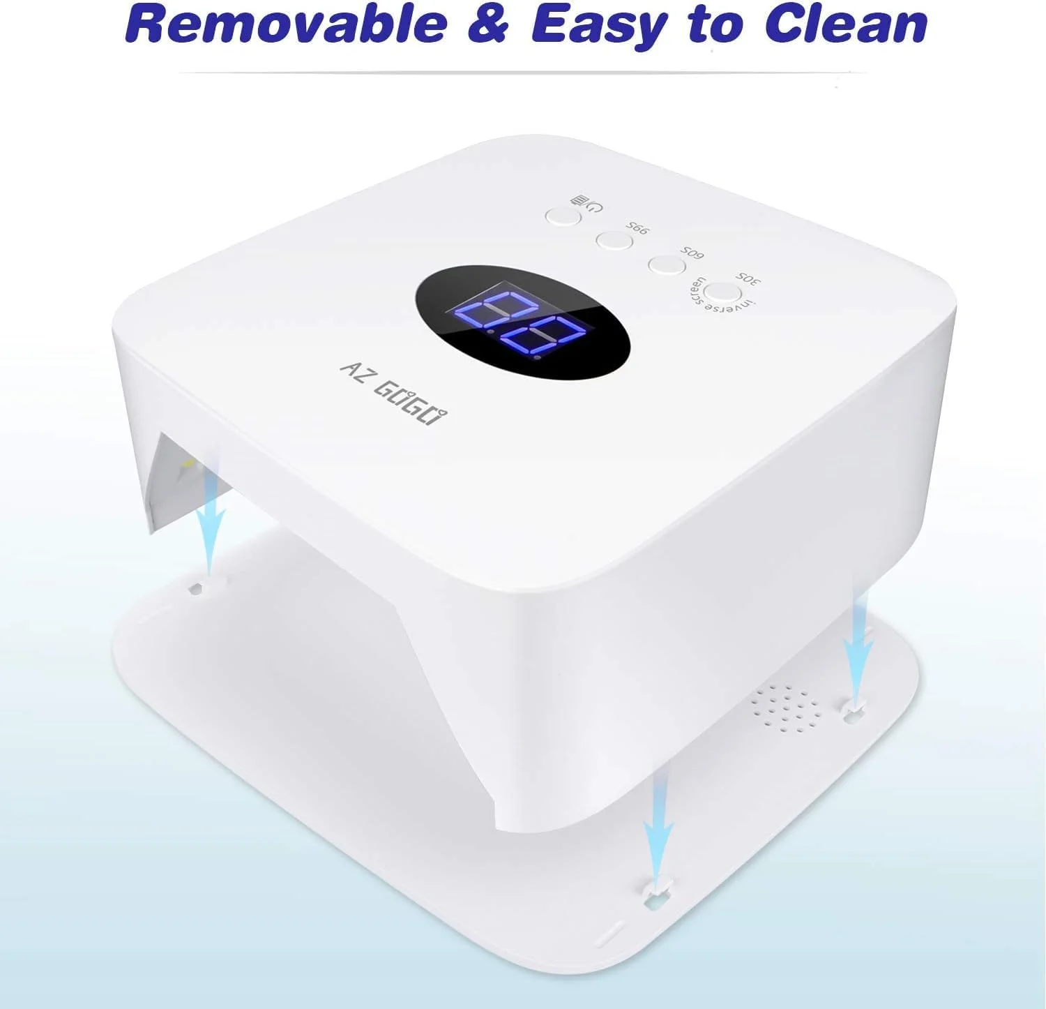 دستگاه خشک کن لاک ناخن LED بی سیم، لامپ UV قابل شارژ برای لاک ژل، سفید، نمایشگر دیجیتال، دستگاه سالنی قابل حمل برای استفاده در منزل دستگاه خشک کن لاک ناخن LED بی سیم، لامپ UV قابل شارژ برای لاک ژل، سفید، نمایشگر دیجیتال، دستگاه سالنی قابل حمل برای استفاده در منزل