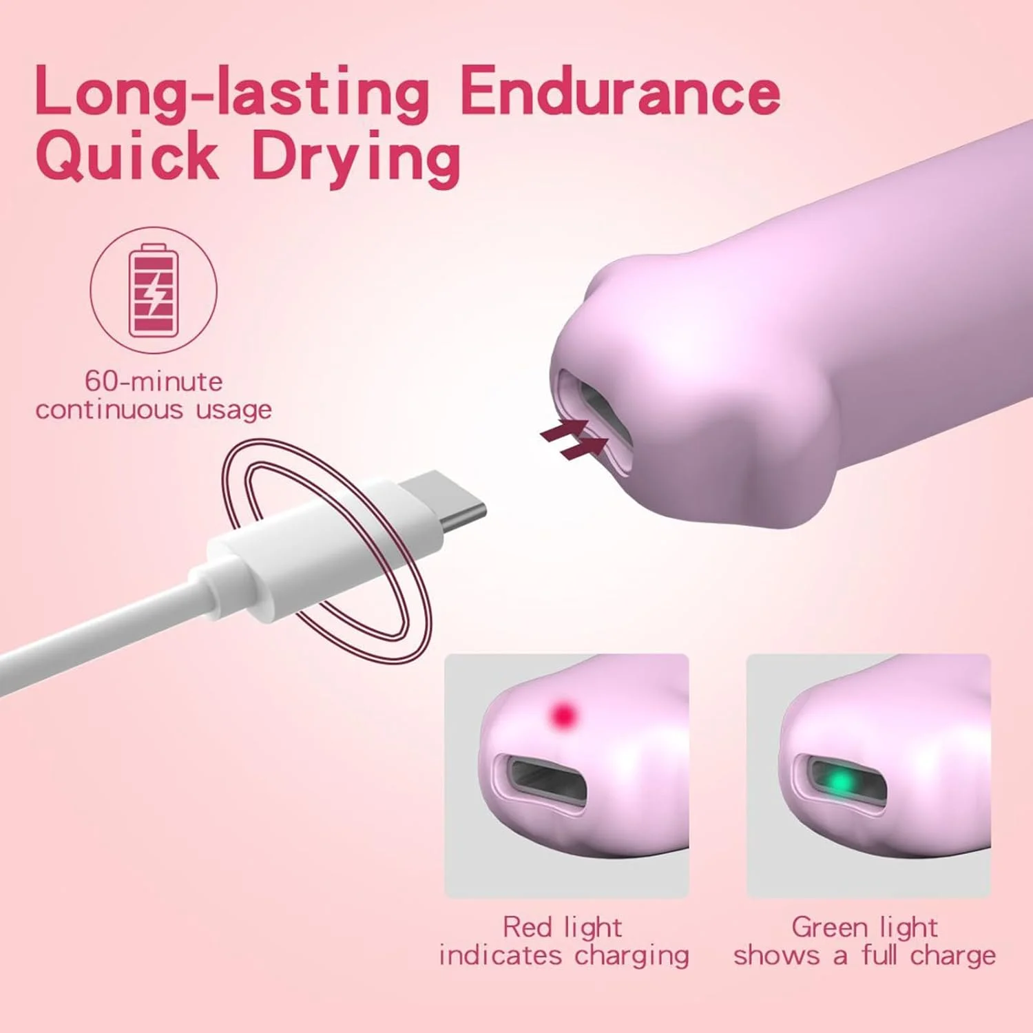 چراغ LED ناخن - دستگاه خشک کننده UV قابل شارژ با 2 تنظیمات تایمر - چراغ قابل حمل ناخن آکریلیک | مناسب برای خانه، مرکز اسپا، سالن زیبایی، تعطیلات، دفتر، محوطه دانشگاه، آپارتمان، خوابگاه چراغ LED ناخن - دستگاه خشک کننده UV قابل شارژ با 2 تنظیمات تایمر - چراغ قابل حمل ناخن آکریلیک | مناسب برای خانه، مرکز اسپا، سالن زیبایی، تعطیلات، دفتر، محوطه دانشگاه، آپارتمان، خوابگاه