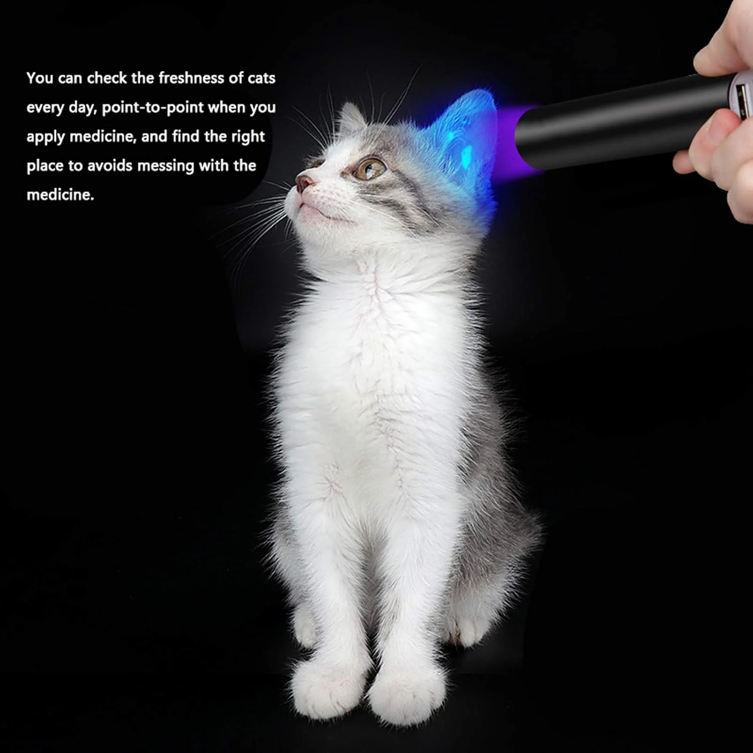 چراغ قوه UV مدل Eacam 365 نانومتری، چراغ قوه فرابنفش برای تشخیص ادرار حیوانات خانگی و تست قارچ چراغ قوه UV مدل Eacam 365 نانومتری، چراغ قوه فرابنفش برای تشخیص ادرار حیوانات خانگی و تست قارچ