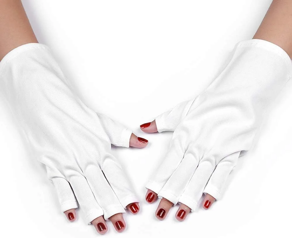 دستکش های بدون انگشت Fawoonu، 1 جفت دستکش محافظ UV برای محافظت از دست ها در برابر اشعه UV هنگام استفاده از لامپ خشک کننده لاک ژل UV و ابزار مانیکور ناخن دستکش های بدون انگشت Fawoonu، 1 جفت دستکش محافظ UV برای محافظت از دست ها در برابر اشعه UV هنگام استفاده از لامپ خشک کننده لاک ژل UV و ابزار مانیکور ناخن
