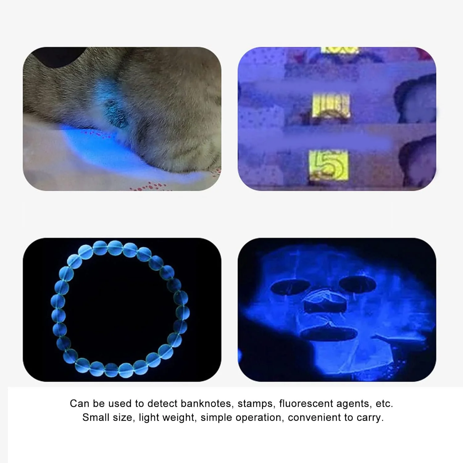 چراغ قوه فرابنفش UV، چراغ قوه دستی فرابنفش 365 نانومتری، چراغ قوه LED قابل حمل برای تشخیص قارچ مواد غذایی و لباس حیوانات خانگی، ماهیگیری در شب، مسافرت چراغ قوه فرابنفش UV، چراغ قوه دستی فرابنفش 365 نانومتری، چراغ قوه LED قابل حمل برای تشخیص قارچ مواد غذایی و لباس حیوانات خانگی، ماهیگیری در شب، مسافرت