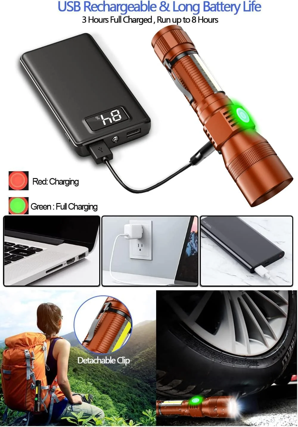 چراغ قوه فرابنفش مشکی شارژی، چراغ قوه تاکتیکی فوق العاده روشن 3 در 1 LED فرابنفش مشکی و نور قرمز، 1500 لومن 7 حالت، زومشدنی، چراغ قوه جیبی ضد آب برای تشخیص لکه حیوانات خانگی، کمپینگ چراغ قوه فرابنفش مشکی شارژی، چراغ قوه تاکتیکی فوق العاده روشن 3 در 1 LED فرابنفش مشکی و نور قرمز، 1500 لومن 7 حالت، زومشدنی، چراغ قوه جیبی ضد آب برای تشخیص لکه حیوانات خانگی، کمپینگ