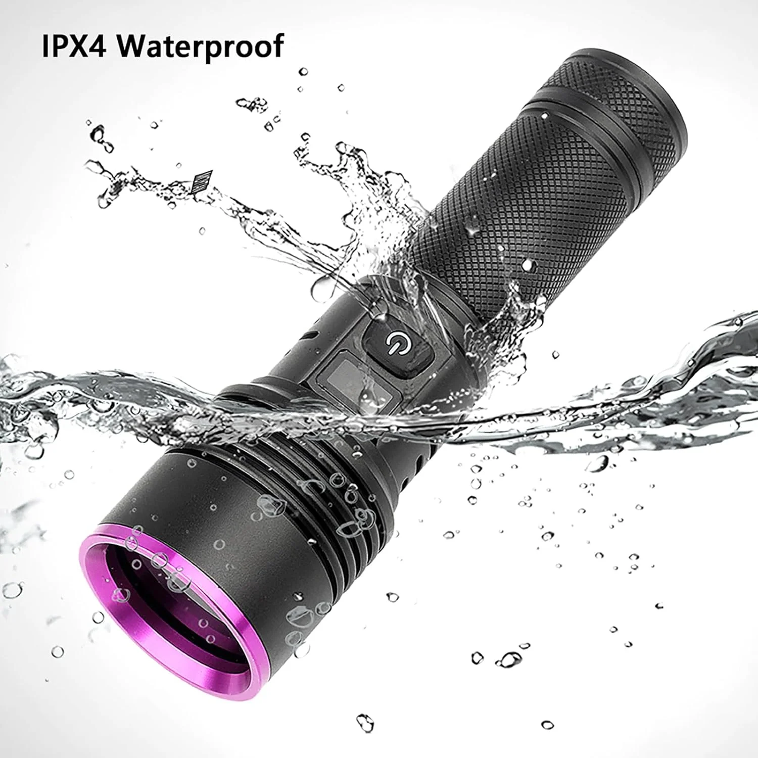 چراغ قوه UV 30 وات، 7000 میلی آمپر ساعت، نور UV 365 نانومتری پرقدرت، چراغ قوه نور سیاه LED چهار هسته ای قابل شارژ USB برای ادرار سگ و گربه، لکه های خشک، نشت AC، شیشه اورانیوم، حشرات چراغ قوه UV 30 وات، 7000 میلی آمپر ساعت، نور UV 365 نانومتری پرقدرت، چراغ قوه نور سیاه LED چهار هسته ای قابل شارژ USB برای ادرار سگ و گربه، لکه های خشک، نشت AC، شیشه اورانیوم، حشرات