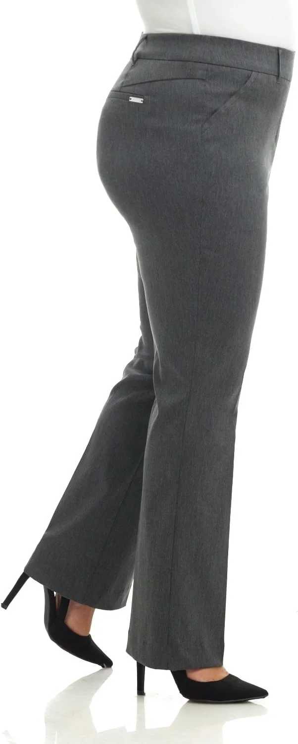 شلوار بوت‌کات سایز بزرگ زنانه رکویی با فاق راحت و فرم منحنی