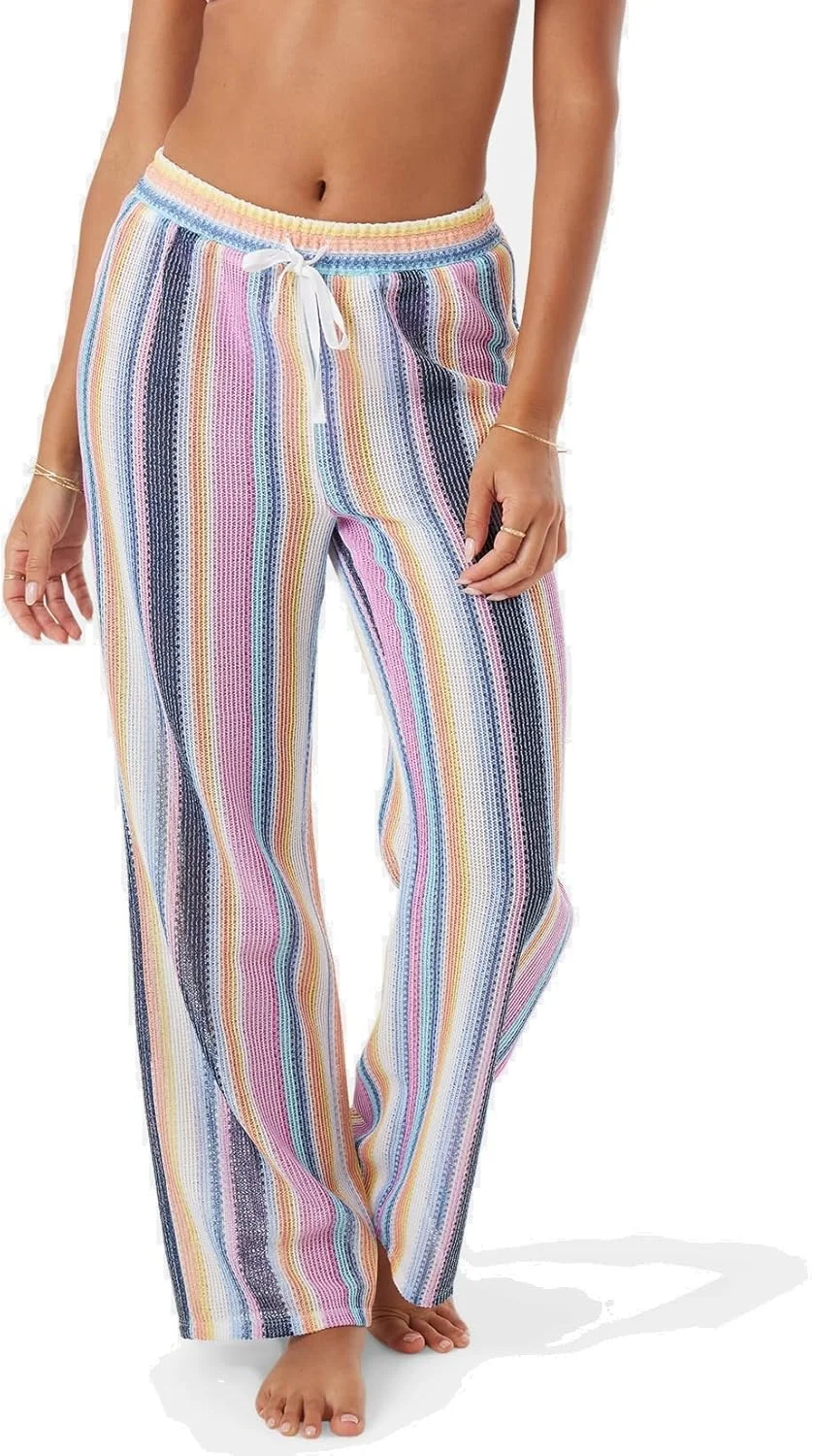 شلوار ساحلی زنانه Roxy - کمر کشی بند دار راحت، مناسب سفر، استفاده روزمره، شلوار تابستانی (بسته 1 عددی)