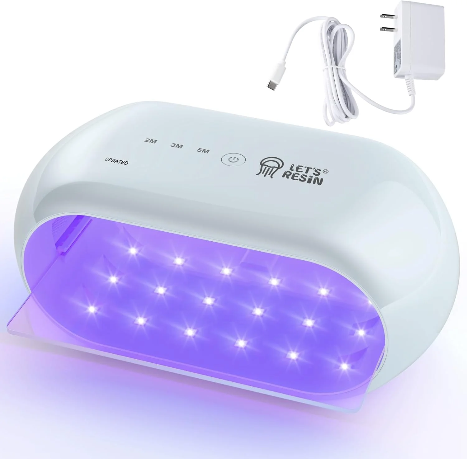 چراغ UV پیشرفته LET'S RESIN، زمان تنظیم طولانی تر دو طرفه (2، 3، 5 دقیقه)، چراغ رزین UV با 36 مهره LED، لامپ UV سایز بزرگ برای پخت رزین، قالب های رزین، دکور صنایع دستی DIY (سبز خاکستری) چراغ UV پیشرفته LET'S RESIN، زمان تنظیم طولانی تر دو طرفه (2، 3، 5 دقیقه)، چراغ رزین UV با 36 مهره LED، لامپ UV سایز بزرگ برای پخت رزین، قالب های رزین، دکور صنایع دستی DIY (سبز خاکستری)
