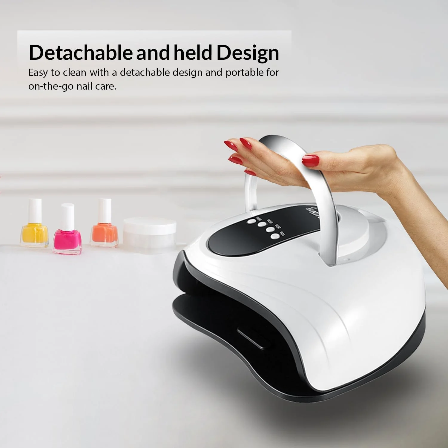 دستگاه خشک کن لاک ژل LEVADA PLUS UV با لامپ LED 120 وات، خشک کن سریع با تایمر چندگانه، قابل حمل با سنسور اتوماتیک - مناسب برای سالن مانیکور، ناخن، لاک، خشک کردن، مانیکور، پدیکور، طراحی ناخن دستگاه خشک کن لاک ژل LEVADA PLUS UV با لامپ LED 120 وات، خشک کن سریع با تایمر چندگانه، قابل حمل با سنسور اتوماتیک - مناسب برای سالن مانیکور، ناخن، لاک، خشک کردن، مانیکور، پدیکور، طراحی ناخن