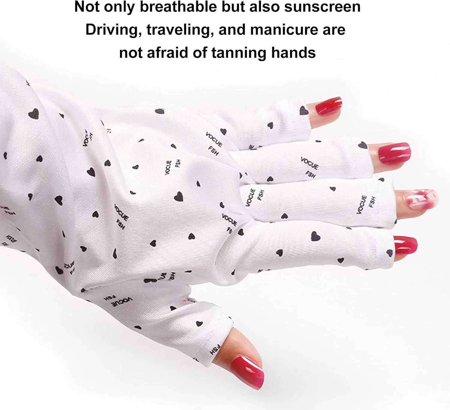 دستکش های مانیکور ژلی ضد اشعه ماوراء بنفش، 3 جفت دستکش محافظ اشعه ماوراء بنفش UPF50+ بدون انگشت برای لامپ های خشک کن LED UV، دستکش های مراقبت از پوست ناخن دخترانه زنانه