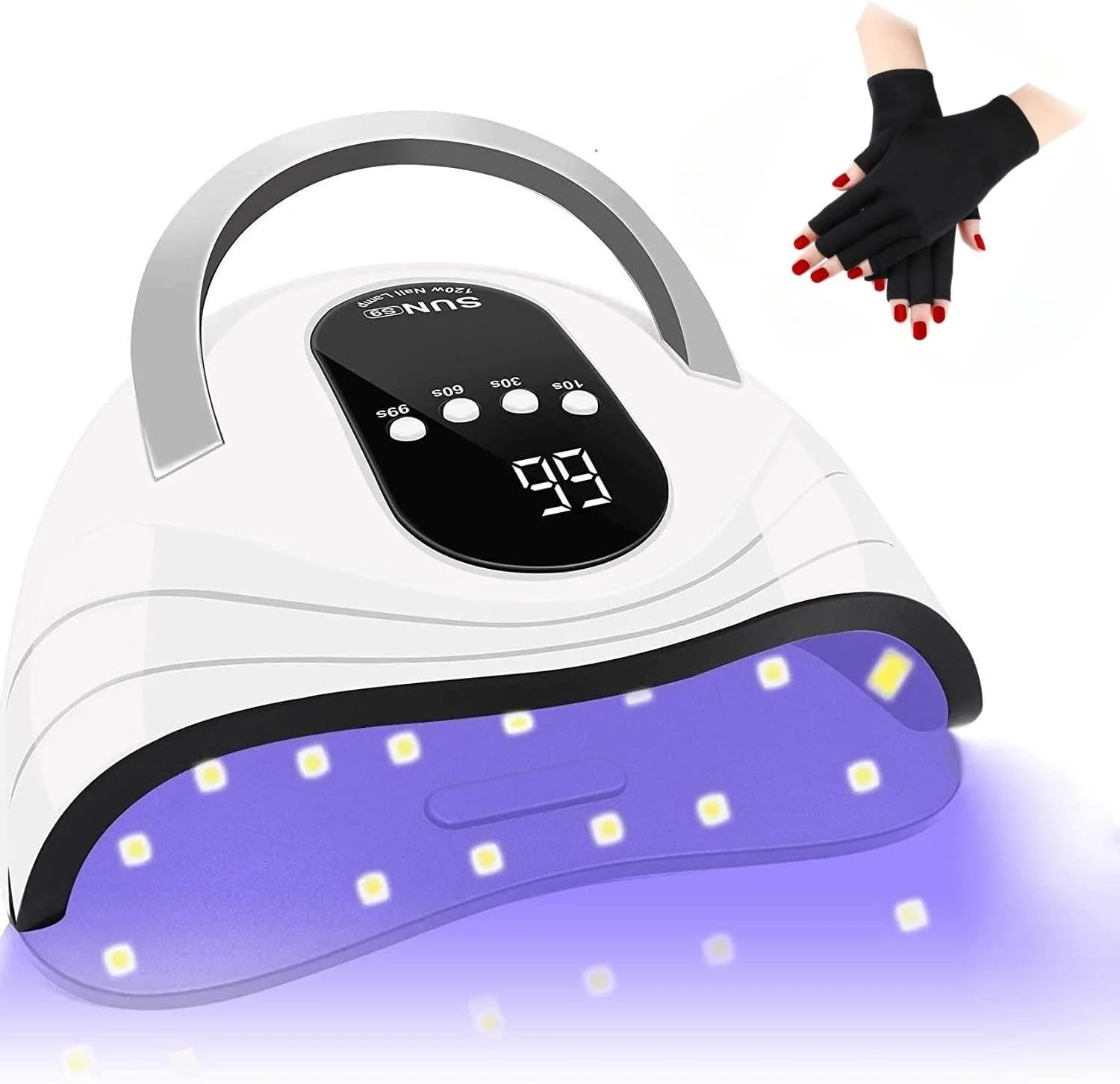 دستگاه خشک کن لاک ناخن UV LED میکسد، 120 وات، نور UV سریع برای لاک ژل ناخن، خشک کردن حرفه ای با 4 تنظیم تایمر و سنسور خودکار، خشک کن ژل LED برای استفاده در منزل و سالن، ابزار طراحی ناخن دستگاه خشک کن لاک ناخن UV LED میکسد، 120 وات، نور UV سریع برای لاک ژل ناخن، خشک کردن حرفه ای با 4 تنظیم تایمر و سنسور خودکار، خشک کن ژل LED برای استفاده در منزل و سالن، ابزار طراحی ناخن
