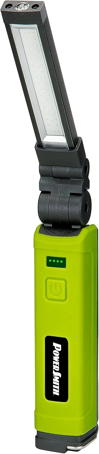 چراغ بازرسی LED تاشو 600 لومن POWERSMITH PILB600UV با حالت های نورافکن، نقطه ای، فرابنفش و خروجی USB برای شارژ دستگاه های موبایل، سبز چراغ بازرسی LED تاشو 600 لومن POWERSMITH PILB600UV با حالت های نورافکن، نقطه ای، فرابنفش و خروجی USB برای شارژ دستگاه های موبایل، سبز