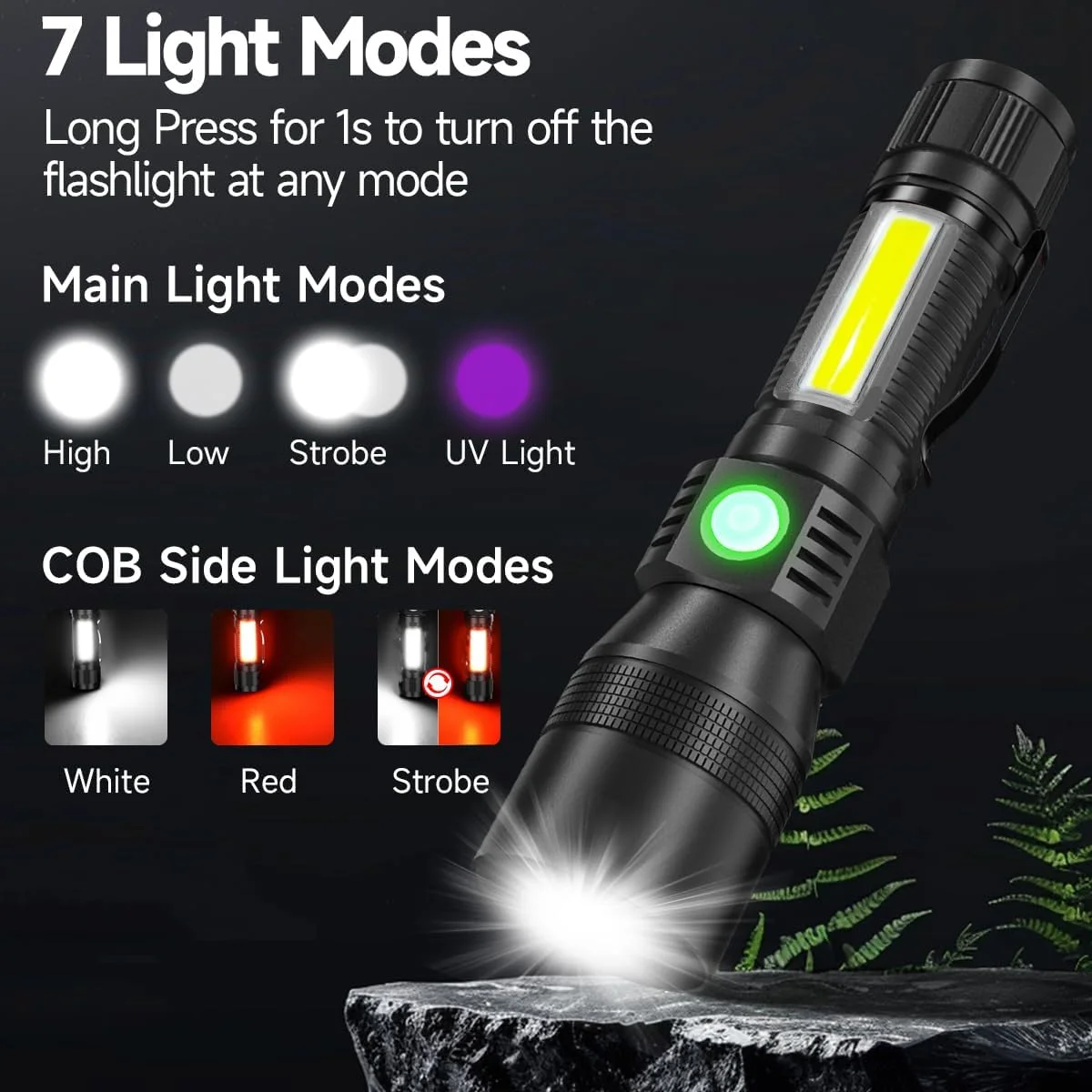 چراغ قوه UV نور سیاه، چراغ قوه قابل شارژ 3 در 1 با 1000 لومن، چراغ قوه LED با قابلیت زوم و 7 حالت نور، چراغ قوه مغناطیسی برای مواقع اضطراری، خانه، کمپینگ، پیاده روی، تشخیص ادرار حیوانات خانگی چراغ قوه UV نور سیاه، چراغ قوه قابل شارژ 3 در 1 با 1000 لومن، چراغ قوه LED با قابلیت زوم و 7 حالت نور، چراغ قوه مغناطیسی برای مواقع اضطراری، خانه، کمپینگ، پیاده روی، تشخیص ادرار حیوانات خانگی