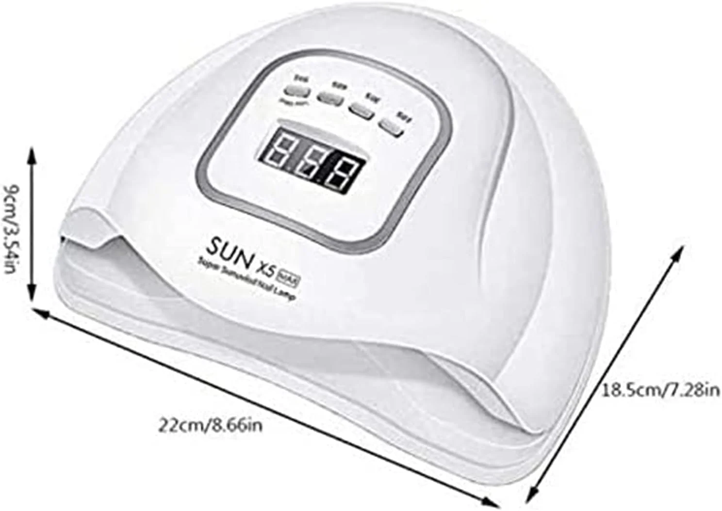 دستگاه خشک کن لاک ژل ناخن LED یو وی 120 وات SKEIDO SUN X5 MAX با 45 لامپ LED، تایمر 30/60/90 ثانیه و سنسور خودکار (سفید) دستگاه خشک کن لاک ژل ناخن LED یو وی 120 وات SKEIDO SUN X5 MAX با 45 لامپ LED، تایمر 30/60/90 ثانیه و سنسور خودکار (سفید)