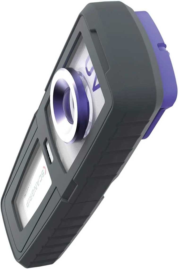 چراغ کار دستی LED با نور فرابنفش اسکن گریپ مدل 03.5801 به همراه باتری برای خشک کردن UV