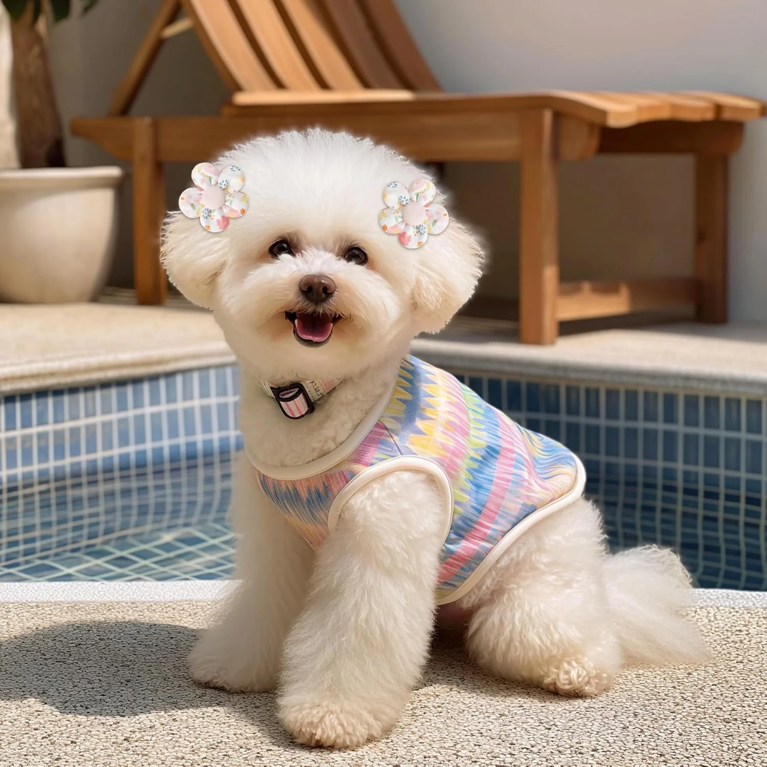 10 عدد پاپیون موی سگ رنگارنگ با کش مو – پاپیون موی توله سگ با طرح گلدار برای سگ های مو بلند، پاپیون های بالای سر زیبا برای سگ، لوازم جانبی موی حیوانات خانگی برای استفاده روزانه