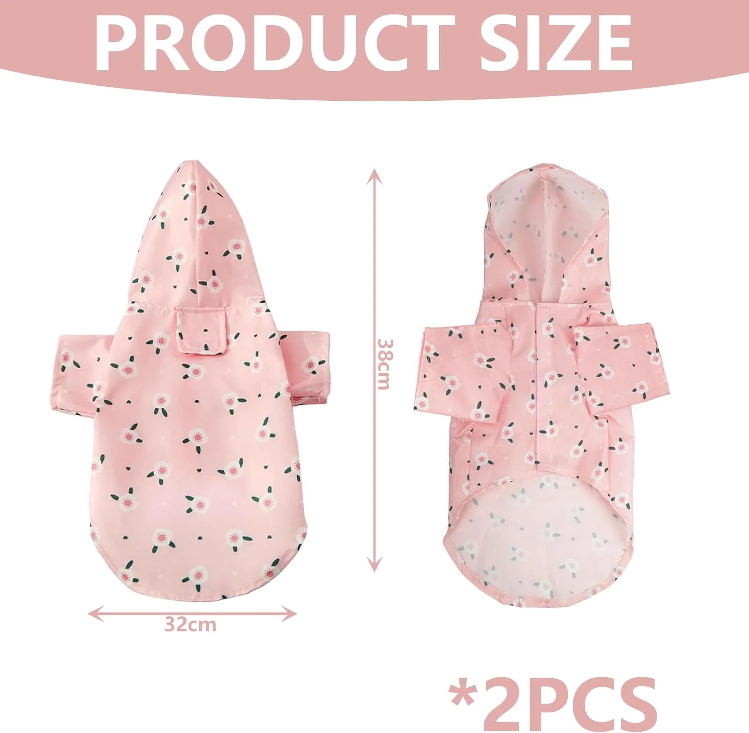 دو عدد بارانی سگ ضد آب، کت سگ ضد آب