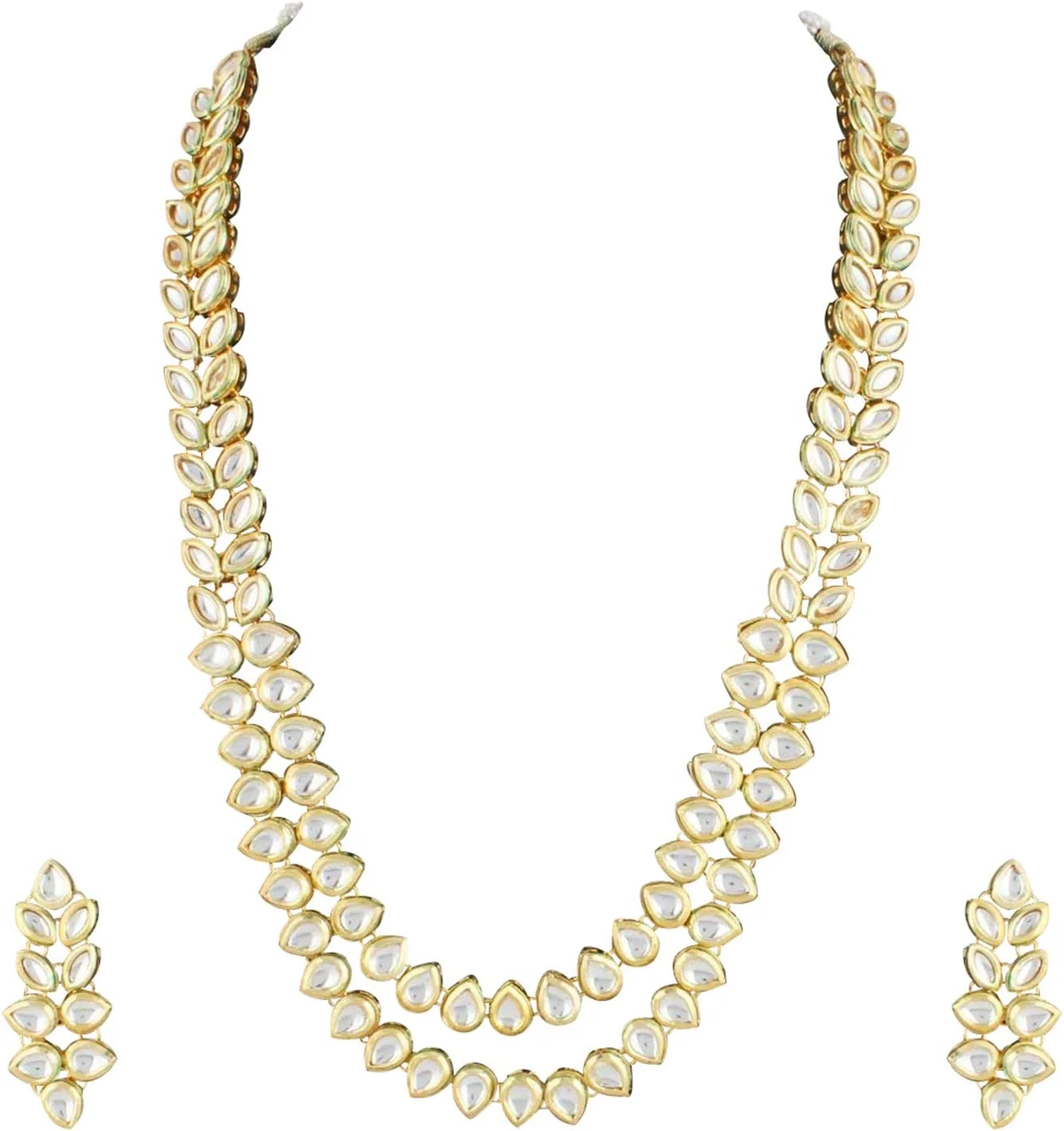 ست گردنبند بلند کندن و گوشواره مجلسی Aheli، زیورآلات مد روز قومی هندی بالیوودی برای زنان