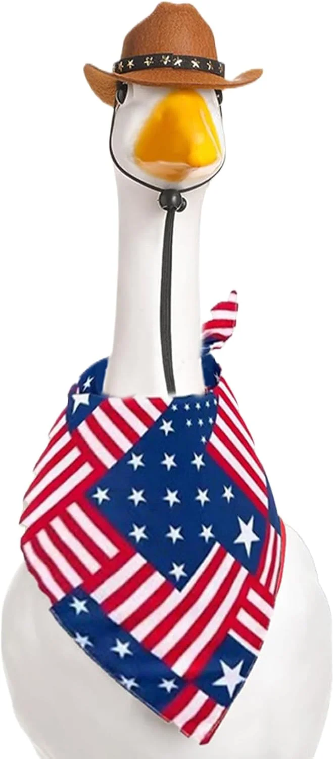 ست لباس غاز برای چهارم جولای - لباس حیوانات پرچم حیاط، لباس زیبای غاز تعطیلات برای لوازم جانبی مهمانی حیاط تزئینات ایوان فضای باز