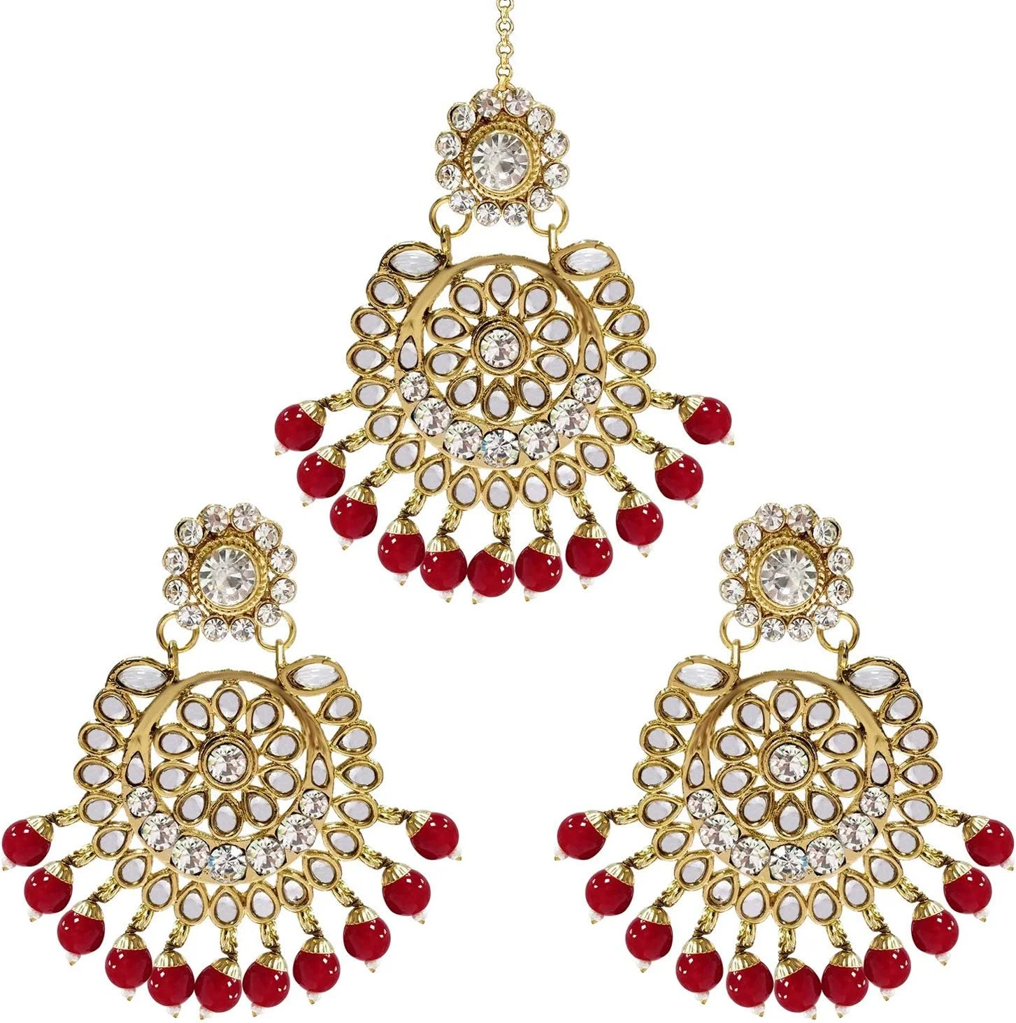 ست گوشواره و مانگ تیکا طرح کندن بدلیجات هندی قومی زنانه ست گوشواره و مانگ تیکا طرح کندن بدلیجات هندی قومی زنانه