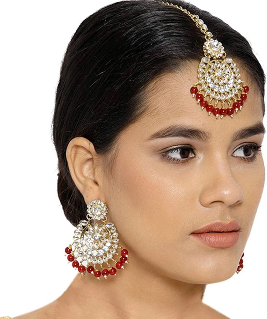 ست گوشواره و مانگ تیکا طرح کندن بدلیجات هندی قومی زنانه ست گوشواره و مانگ تیکا طرح کندن بدلیجات هندی قومی زنانه