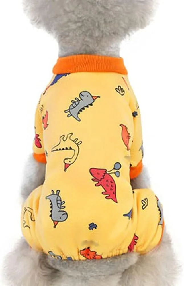 لباس سگ، لباس سگ، سرهمی حیوانات خانگی، پالتو برای سگ های کوچک، لباس خواب آستین بلند، لباس سرهمی (Hortelã, XX-Large)