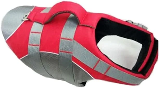 جلیقه لباس سگ، مناسب سگ های بزرگ مانند لابرادور و گلدن رتریور، جلیقه نجات سگ برای موج سواری و شنا، لباس شناور، لباس ایمنی حیوانات خانگی (آبی تیره، M)