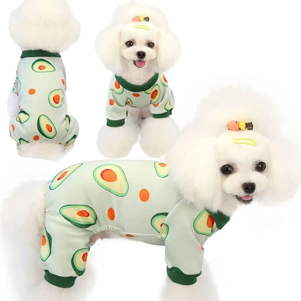 لباس سگ، لباس سگ، سرهمی حیوانات خانگی، پالتو برای سگ های کوچک، لباس خواب آستین بلند، لباس سرهمی (Hortelã, XX-Large)