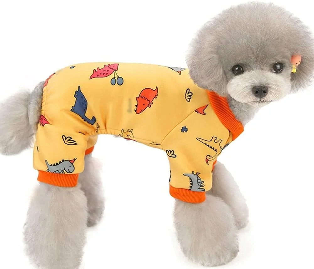 لباس سگ، لباس سگ، سرهمی حیوانات خانگی، پالتو برای سگ های کوچک، لباس خواب آستین بلند، لباس سرهمی (Hortelã, XX-Large)