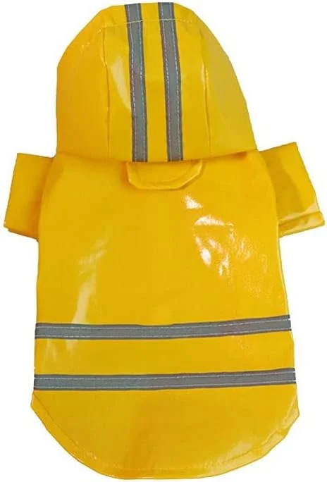 لباس سگ بارانی لباس بارانی سگ در فضای باز لباس بارانی ضد آب حیوانات خانگی PU برای سگ ها گربه ها پوشاک ضد آب حیوانات خانگی (Hortel,L)