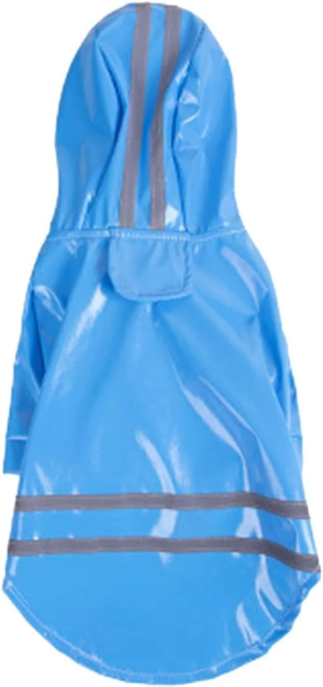 لباس سگ AAZZXSX، بارانی حیوانات خانگی مناسب فصول گرم، کت ضدآب کلاه دار از جنس PU برای سگ ها و گربه ها، سایز S-XL (هورتل، XL)