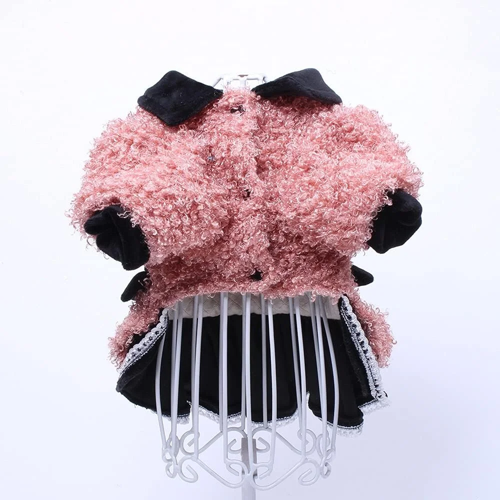 لباس سگ AAZZXSX، لباس توتو گربه، طراحی جیب دوتایی، لباس پرنسس سگ و گربه، دامن توله سگ برای سگ ها و گربه های دخترانه (قهوه ای، S)