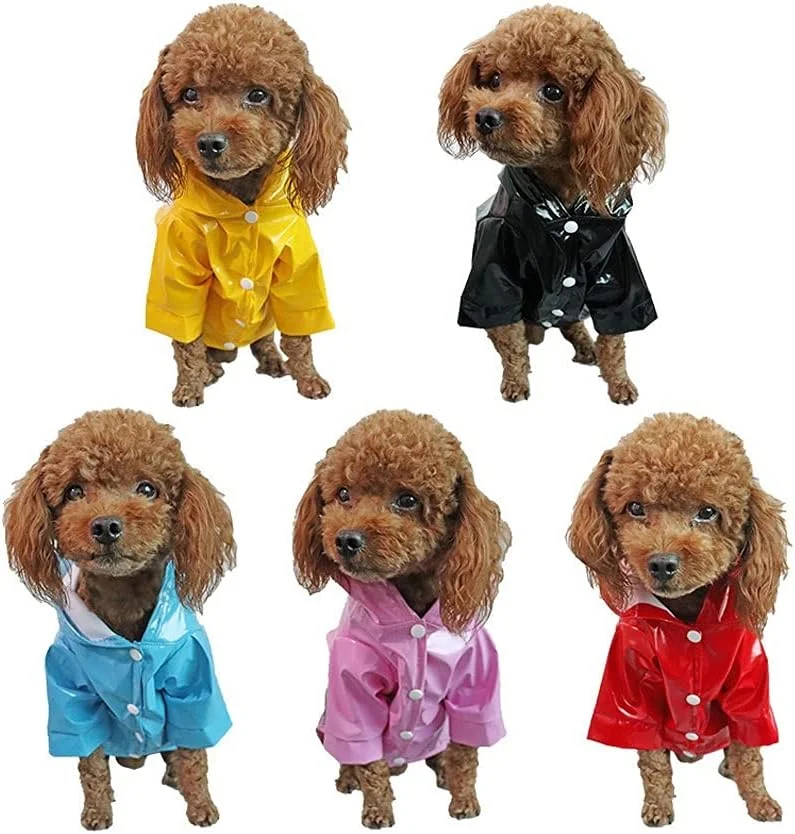 لباس سگ بارانی سگ کت بارانی حیوانات خانگی ضد آب PU لباس حیوانات خانگی ضد آب برای سگ ها گربه ها (Hortel,M)