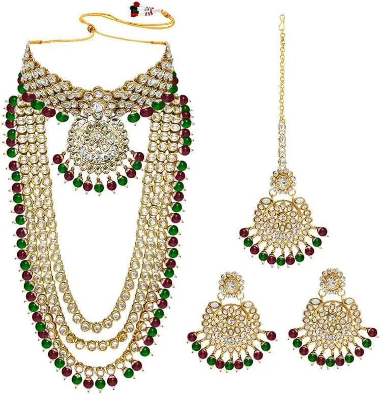 ست جواهرات سنگین عروسی هندی Aheli، هدیه ای سنتی برای بانوان
