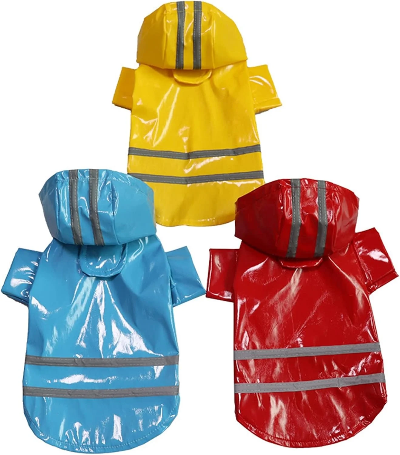 لباس سگ بارانی حیوانات خانگی با کلاه و روکش ضد آب و بازتابنده