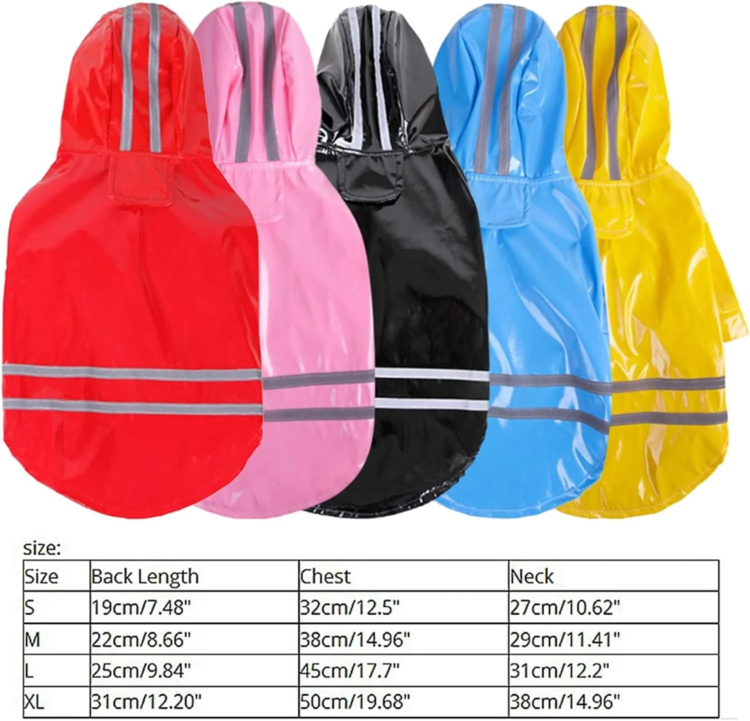 لباس بارانی سگ AAZZXSX، بارانی توله سگ با کلاه، لباس سگ ضد آب، لباس بارانی نرم و تنفسی گربه و سگ کوچک، لوازم حیوانات خانگی (هورتل، L)