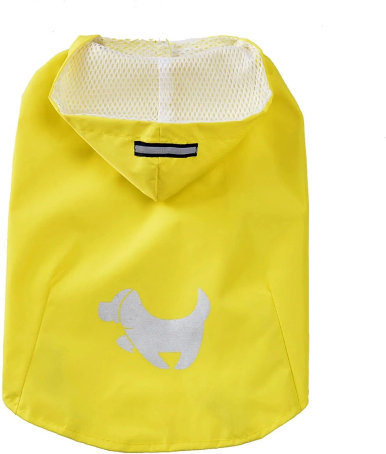 لباس سگ بارانی بازتابنده حیوانات خانگی، کت بارانی ضد آب سگ کلاه دار، ژاکت بارانی توری تنفسی چاپی توله سگ مد روز در فضای باز (Hortel,M)