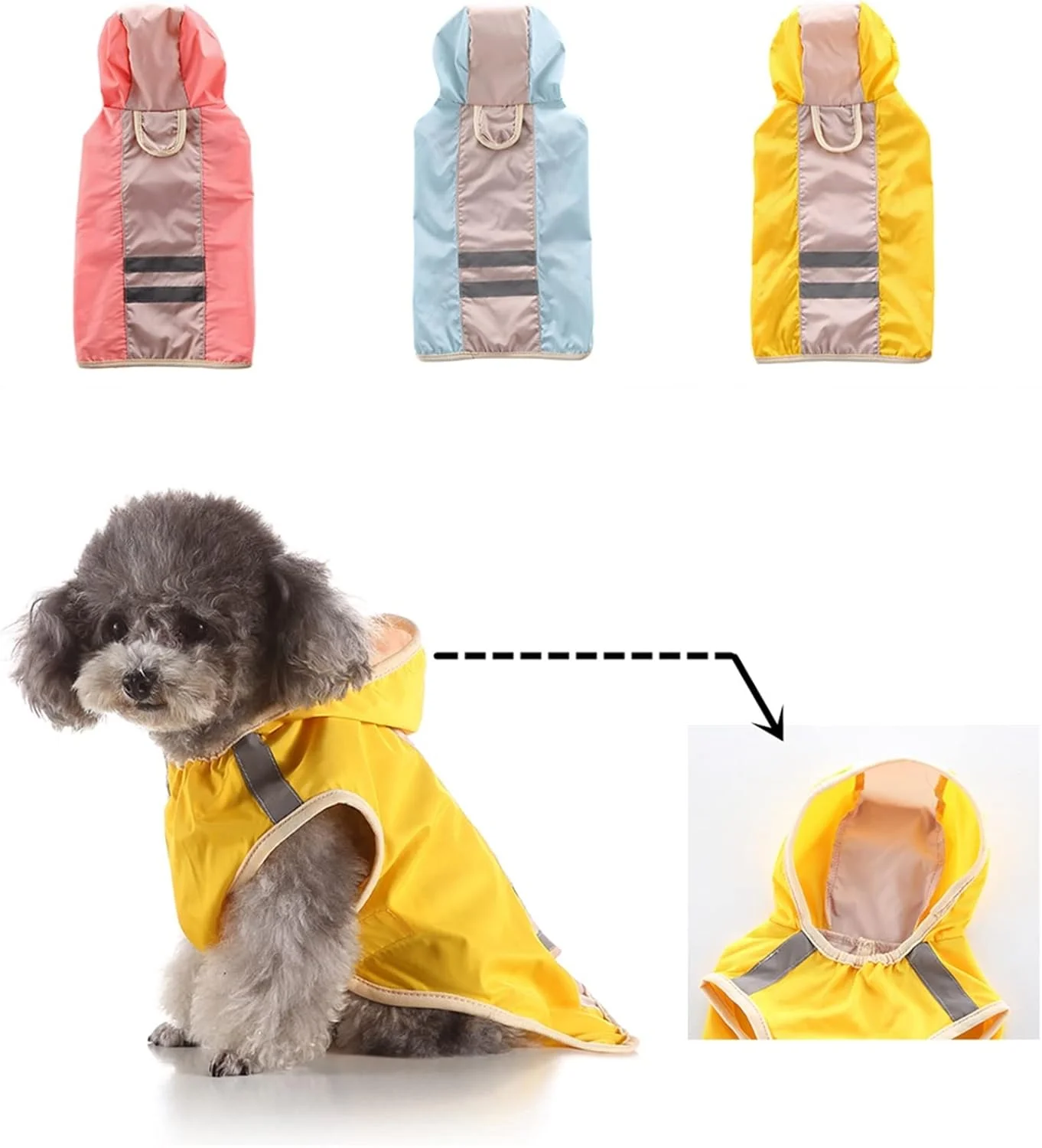 لباس سگ AAZZXSX کت بارانی بازتابنده سگ ها شنل بارانی گلدن رتریور لابرادور لباس بارانی سگ برای سگ های کوچک و بزرگ لباس ضد آب لباس حیوانات خانگی (Hortel, 4XL)