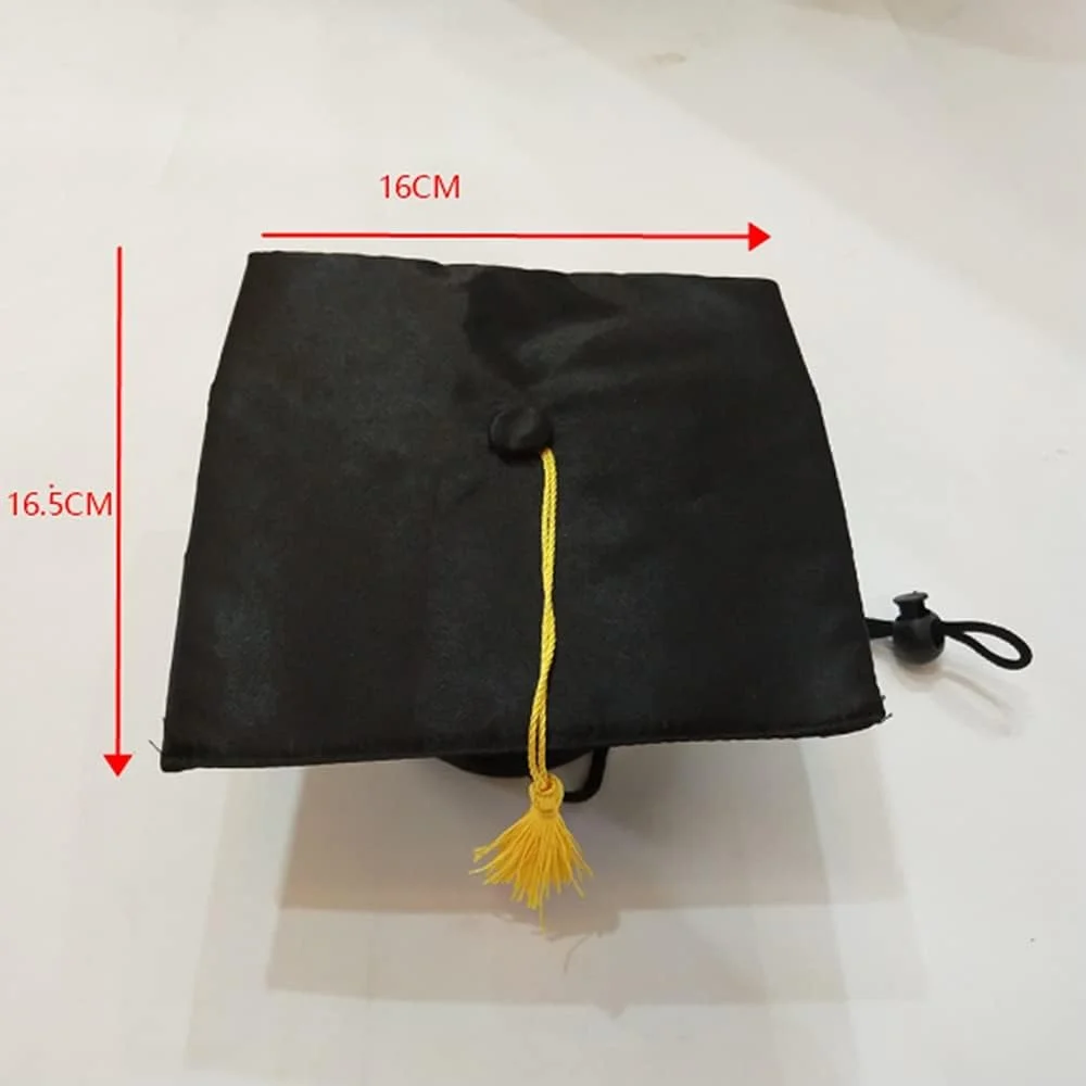 کلاه سگ گربه مدل فارغ التحصیلی با منگوله مناسب عکاسی - مشکی