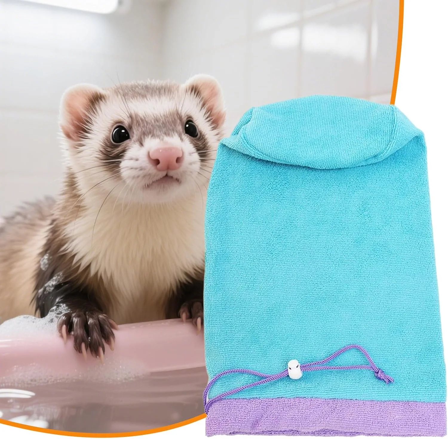 کیسه حوله حمام حیوانات خانگی کوچک | کیسه جاذب همستر، کیسه حوله حمام حیوانات خانگی کوچک و تنفسی با بند کشی قابل تنظیم برای دام، توله سگ، خرگوش، چینچیلا، سنجاب، بچه گربه کیسه حوله حمام حیوانات خانگی کوچک | کیسه جاذب همستر، کیسه حوله حمام حیوانات خانگی کوچک و تنفسی با بند کشی قابل تنظیم برای دام، توله سگ، خرگوش، چینچیلا، سنجاب، بچه گربه
