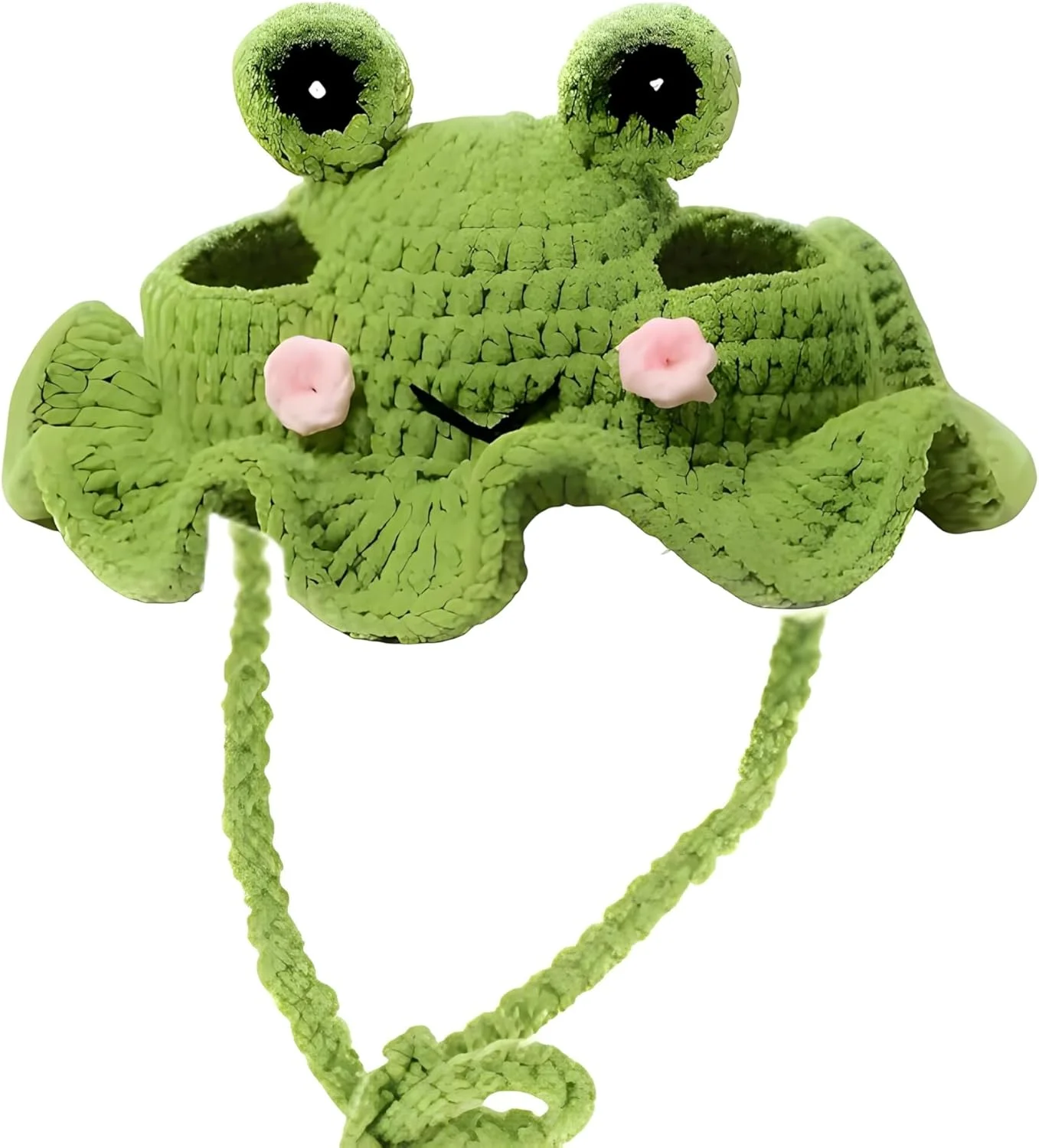 کلاه سگ، لوازم جانبی سگ، کلاه حیوانات خانگی طرح قورباغه برای سگ های کوچک، لوازم جانبی سرگرم کننده برای لباس پوشاندن حیوانات خانگی، طراحی کلاه راحت، قطر 15 سانتی متر ارتفاع 9 سانتی متر