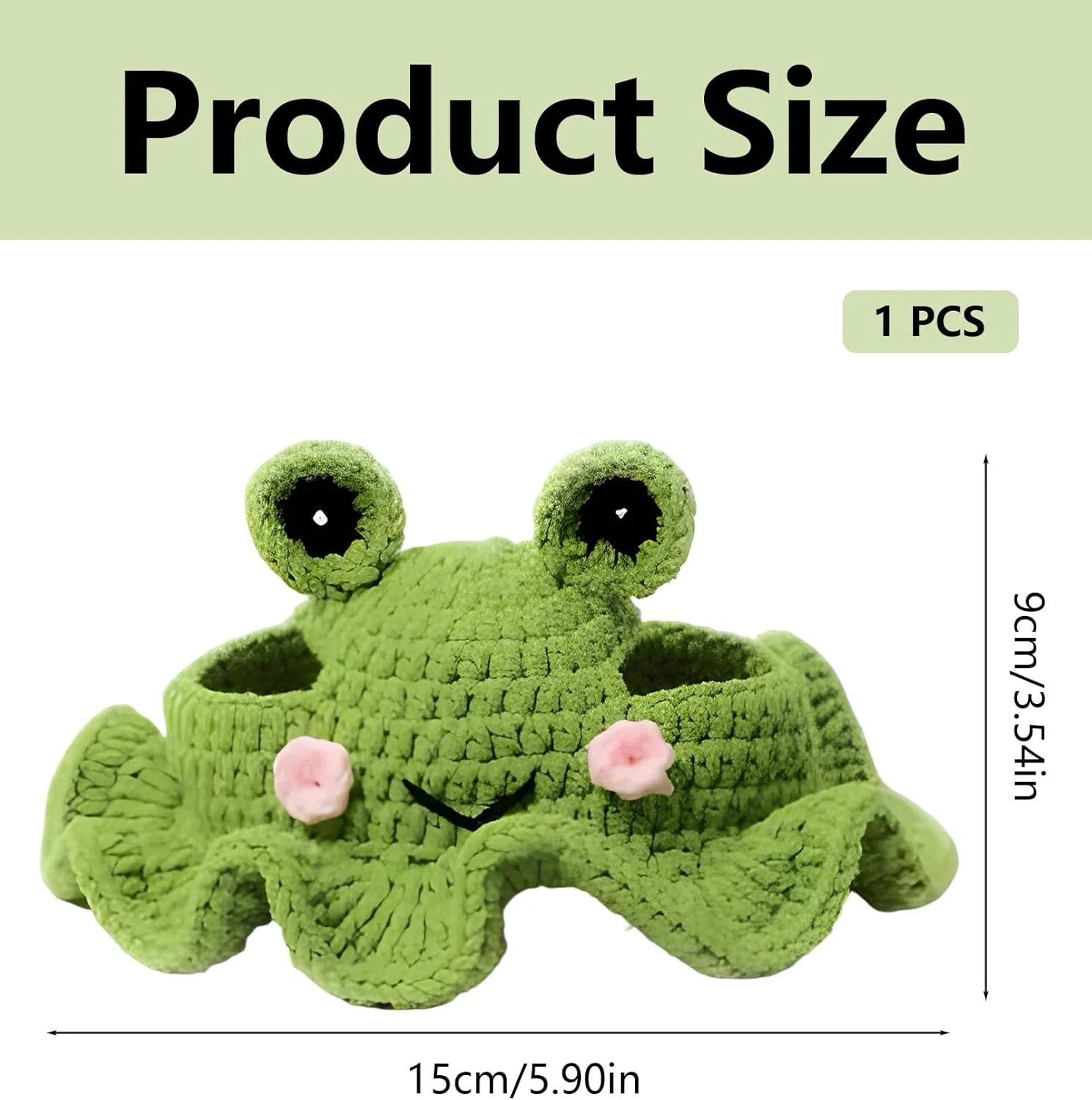 کلاه سگ، لوازم جانبی سگ، کلاه حیوانات خانگی طرح قورباغه برای سگ های کوچک، لوازم جانبی سرگرم کننده برای لباس پوشاندن حیوانات خانگی، طراحی کلاه راحت، قطر 15 سانتی متر ارتفاع 9 سانتی متر