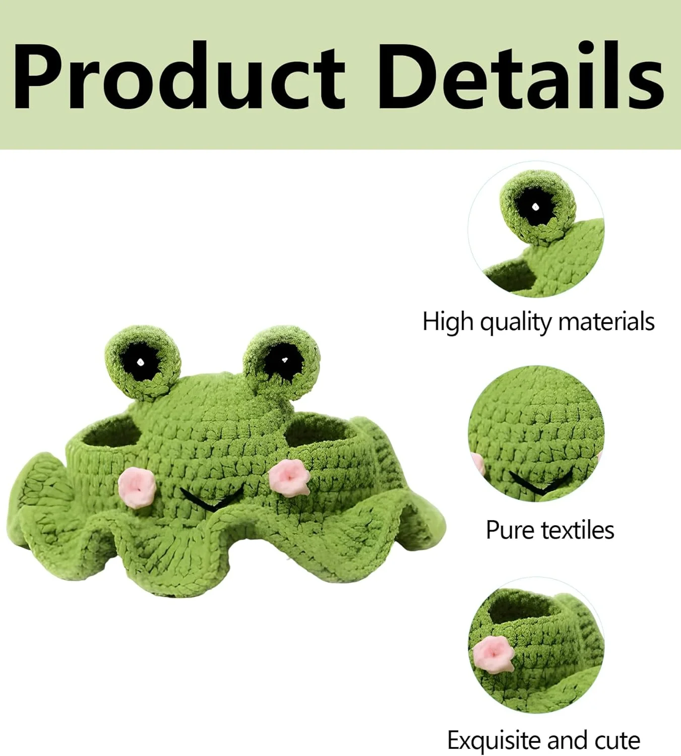 کلاه سگ، لوازم جانبی سگ، کلاه حیوانات خانگی طرح قورباغه برای سگ های کوچک، لوازم جانبی سرگرم کننده برای لباس پوشاندن حیوانات خانگی، طراحی کلاه راحت، قطر 15 سانتی متر ارتفاع 9 سانتی متر