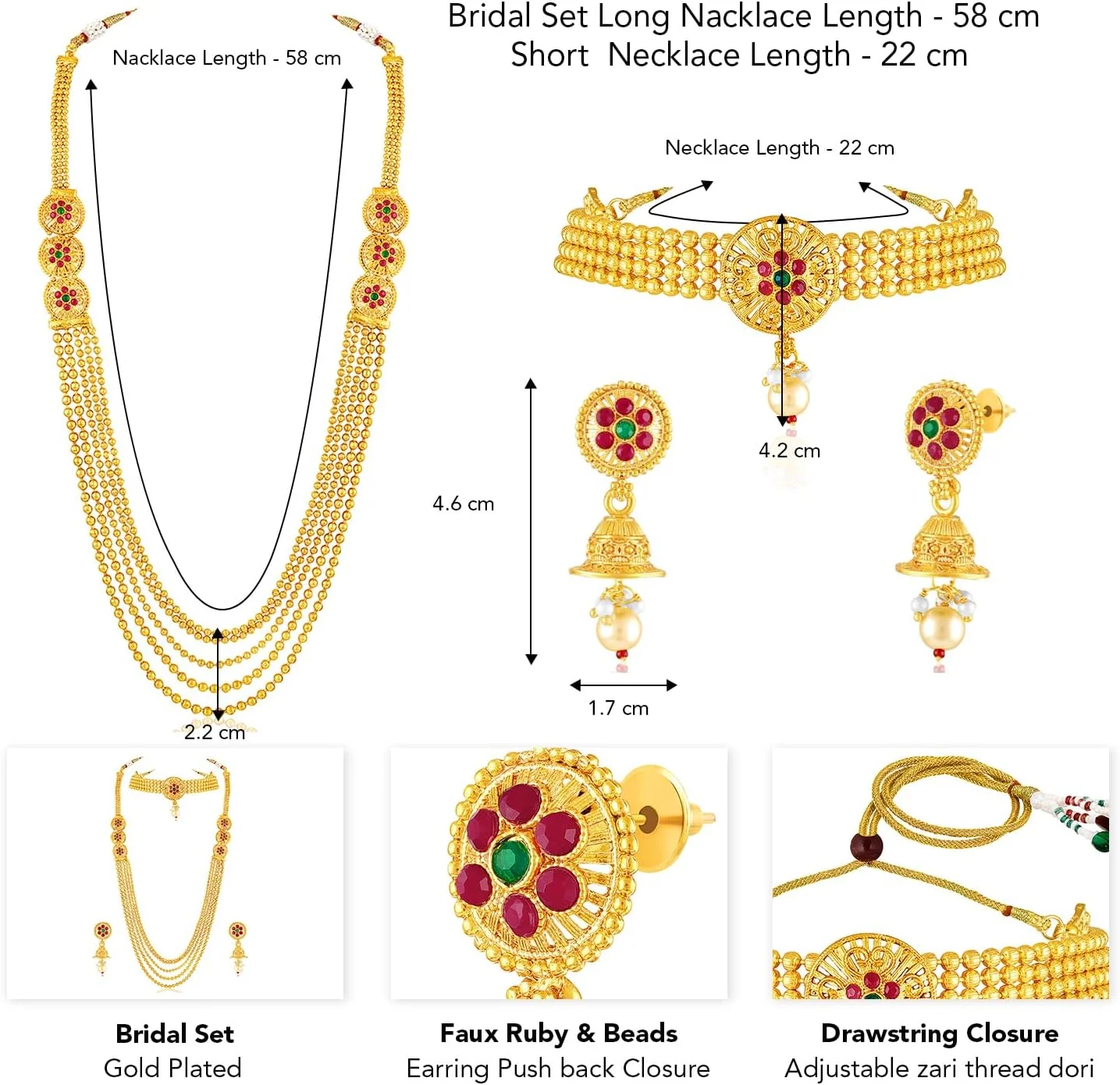آهلی ست گردنبند کوتاه و بلند نگین دار یاقوت مصنوعی و مهره ای با گوشواره، زیورآلات مجلسی قومی برای بانوان آهلی ست گردنبند کوتاه و بلند نگین دار یاقوت مصنوعی و مهره ای با گوشواره، زیورآلات مجلسی قومی برای بانوان