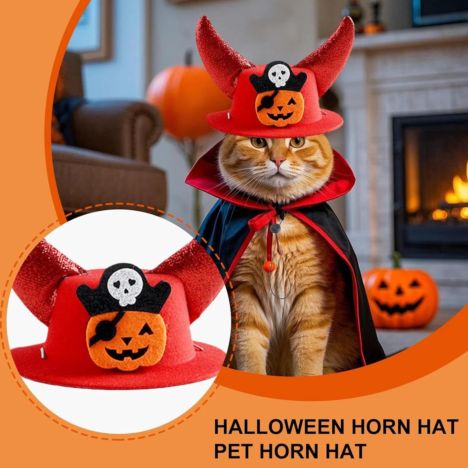 کلاه حیوانات خانگی | کلاه مهمانی با طرح شاخ | کلاه سر پوشیدنی قابل تنظیم برای جشن های خانوادگی، جشنواره ها، نمایش های صحنه ای، تئاتر، مهمانی های فانتزی و بالماسکه