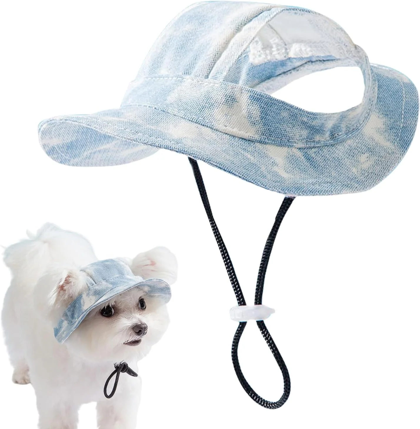 کلاه سطلی سگ | کلاه ماهیگیری قابل تنظیم برای گربه ها، کلاه آفتابی محافظ آفتاب گربه با سوراخ های گوش لوازم جانبی تنفسی حیوانات خانگی برای سگ و توله سگ متوسط